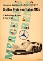 Sport Poster Mercedes Benz F1 Grossen Preis Von Italien 1955 Grand Prix
