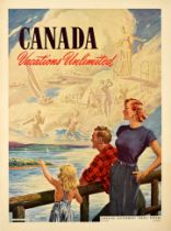 Travel Poster Canada Vacations Unlimited