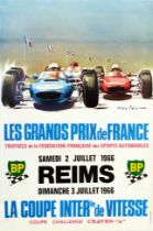 Sport Poster France Grand Prix Formula One 1966 Reims
