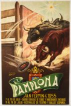 Sport Poster Pamplona Bull Run Spain