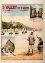 Travel Poster St Valery sur Somme France French Railways