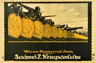 War Poster 7 War Loan Austria Wiener Kommerzial Bank WWI Austria Hungary