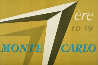 Sport Poster Citroen ID19 Monte Carlo Victory Midcentury Modern