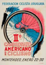 Sport Poster Cycling Championship Uruguay Montevideo