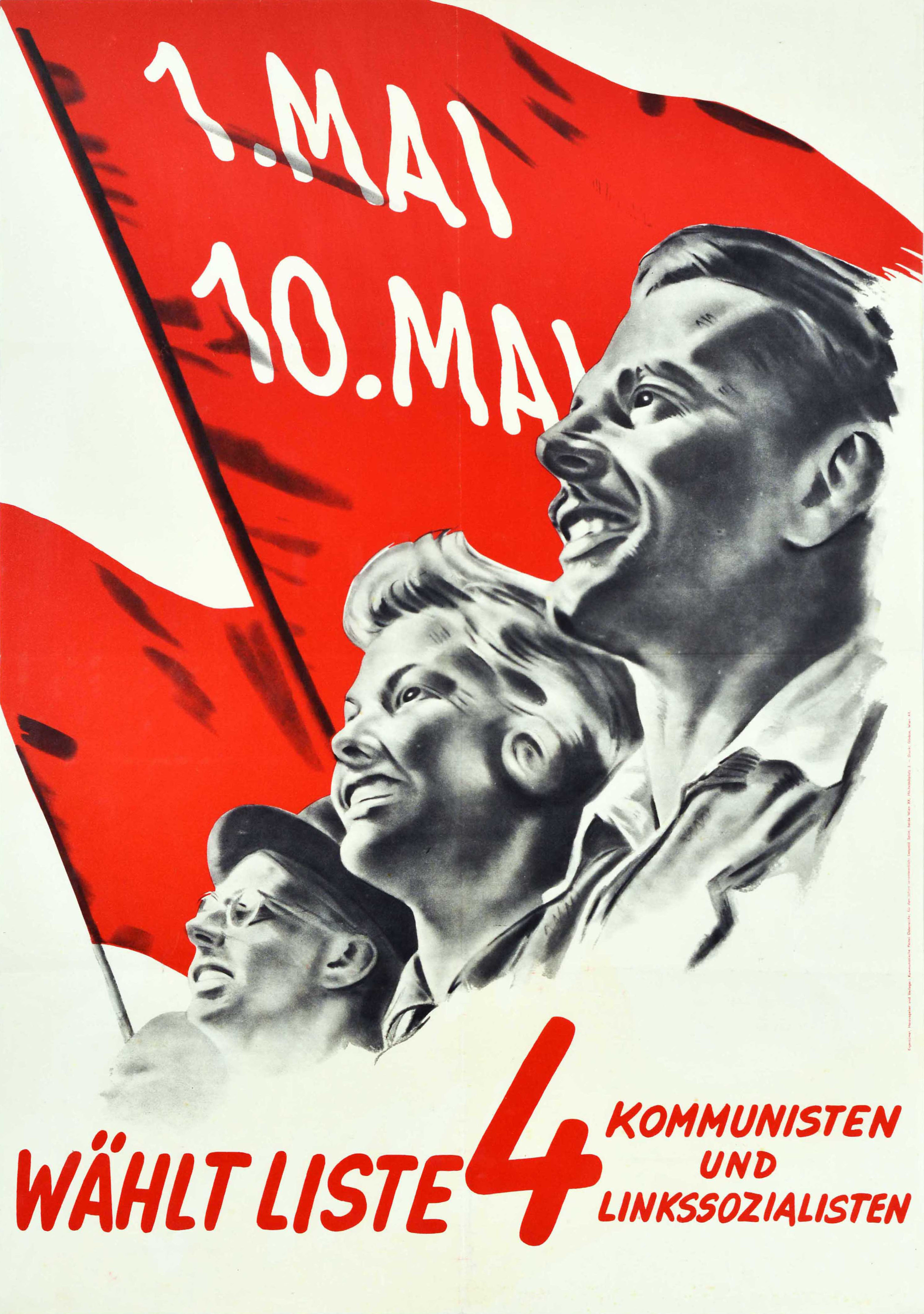 Propaganda Poster Choose Communists Austria Election