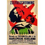 War Poster Air Raid Shelter WWII Bomber Nazi Netherlands