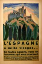 Travel Poster Spain Thousand Faces Castle