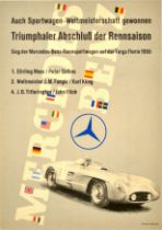 Sport Poster Mercedes Benz Targa Florio 300SLR Stirling Moss