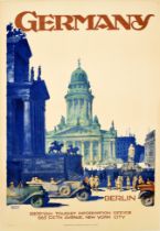 Travel Poster Germany Berlin Dzubas Art Deco