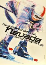 Sport Poster Ski Nevada Skiing Gear Skier Austria
