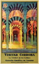 Travel Poster Visitad Cordoba Andalusia Spain Mosque Cathedral