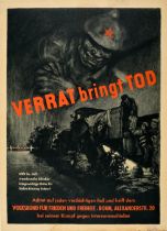 Propaganda Poster Betrayal Brings Death Soviet Spy USSR Stalin