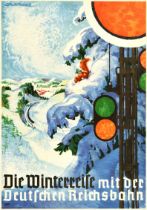 Travel Poster German National Railway Winter Deutsche Reichsbahn