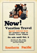 Travel Poster Southern Pacific Railway Vacation Travel Art Deco