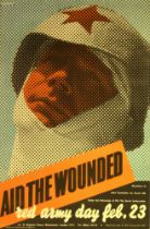 War Poster Red Army Wounded WWII UK Henrion Modernism