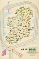 Travel Poster Map Of Ireland