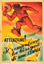 Propaganda Poster Communism Needs A Boot Italian Elections Soviet Threat