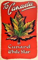 Travel Poster Canada Cunard White Star Line