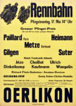 Sport Poster Motorcycle Bicycle Race Oerlikon Zurich Rennbahn