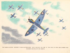 Propaganda Poster British Air Force Spitfires WWII Blitz James Gardner