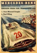 Sport Poster F1 Mercedes Benz Formula One French Grand Prix Car Racing