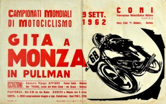 Sport Poster World Motorcycling Championships Monza 1962