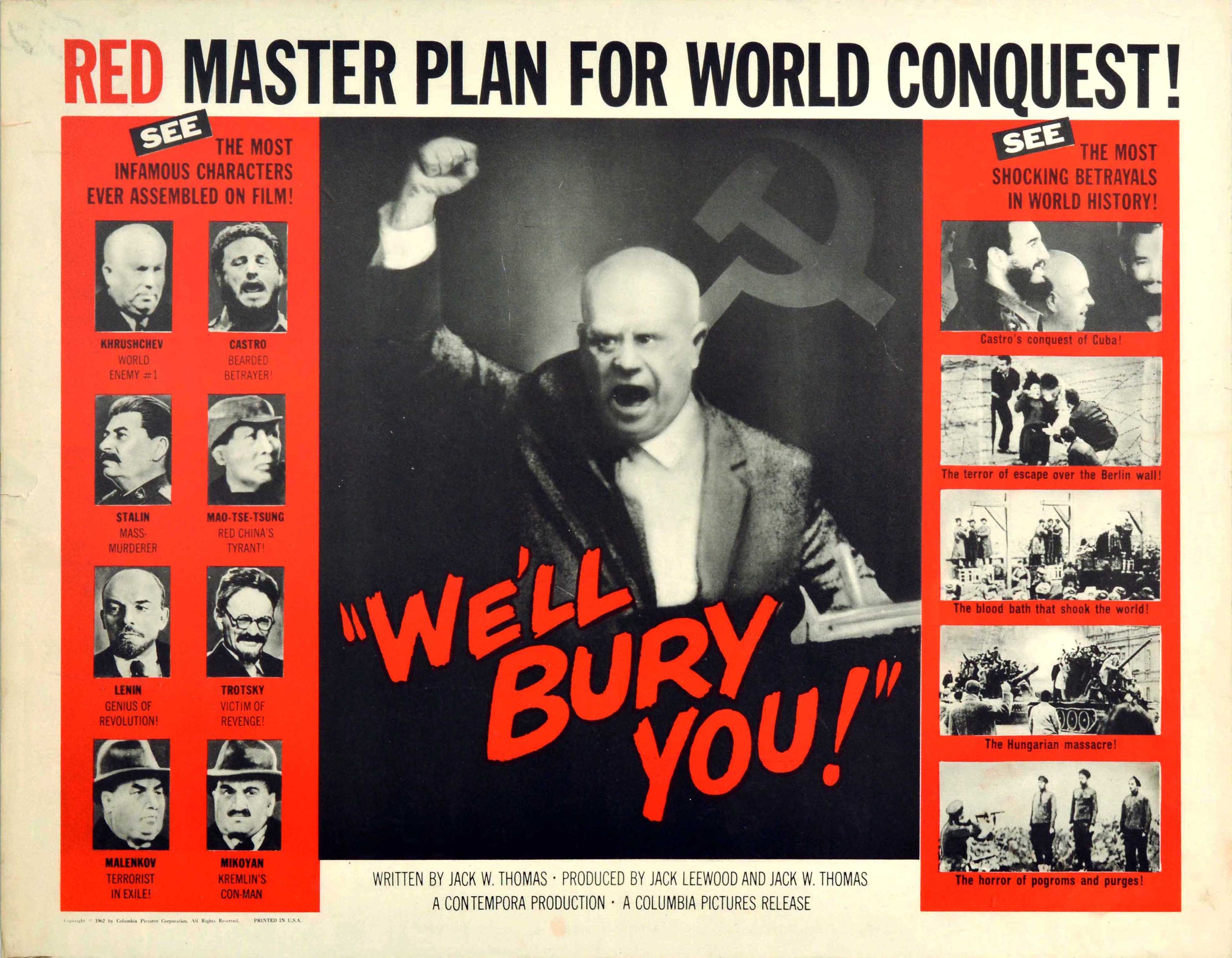Movie Poster We Will Bury You Communism Documentary Khrushchev USA