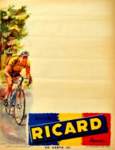 Sport Poster Ricard Tour De France Cyclist Anisette Liqueur Drink