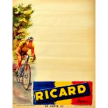 Sport Poster Ricard Tour De France Cyclist Anisette Liqueur Drink