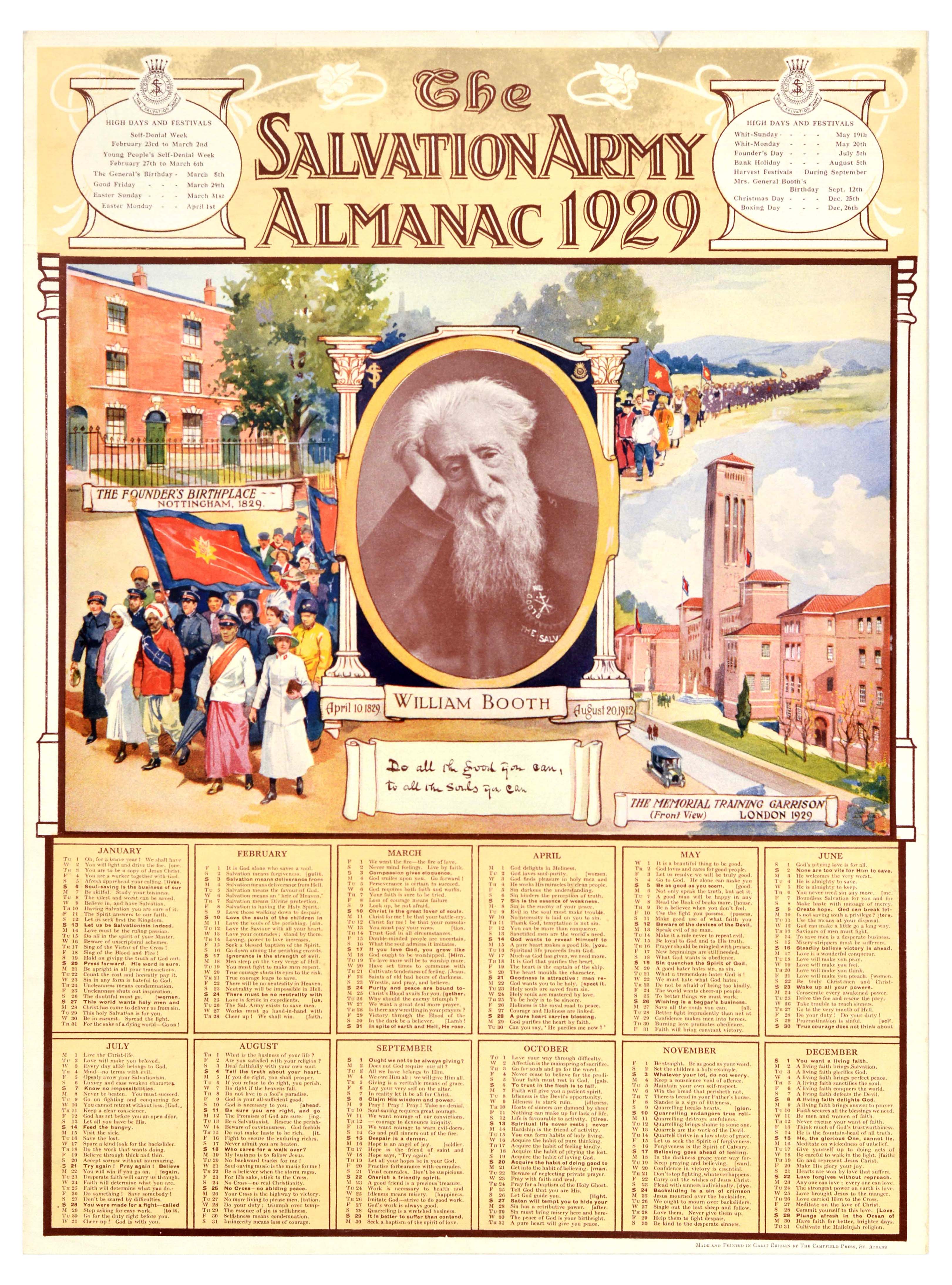 Advertising Poster Set Salvation Army Almanac UK - Image 2 of 2