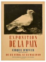 Advertising Poster Pablo Picasso Exposition De La Paix Peace Dove