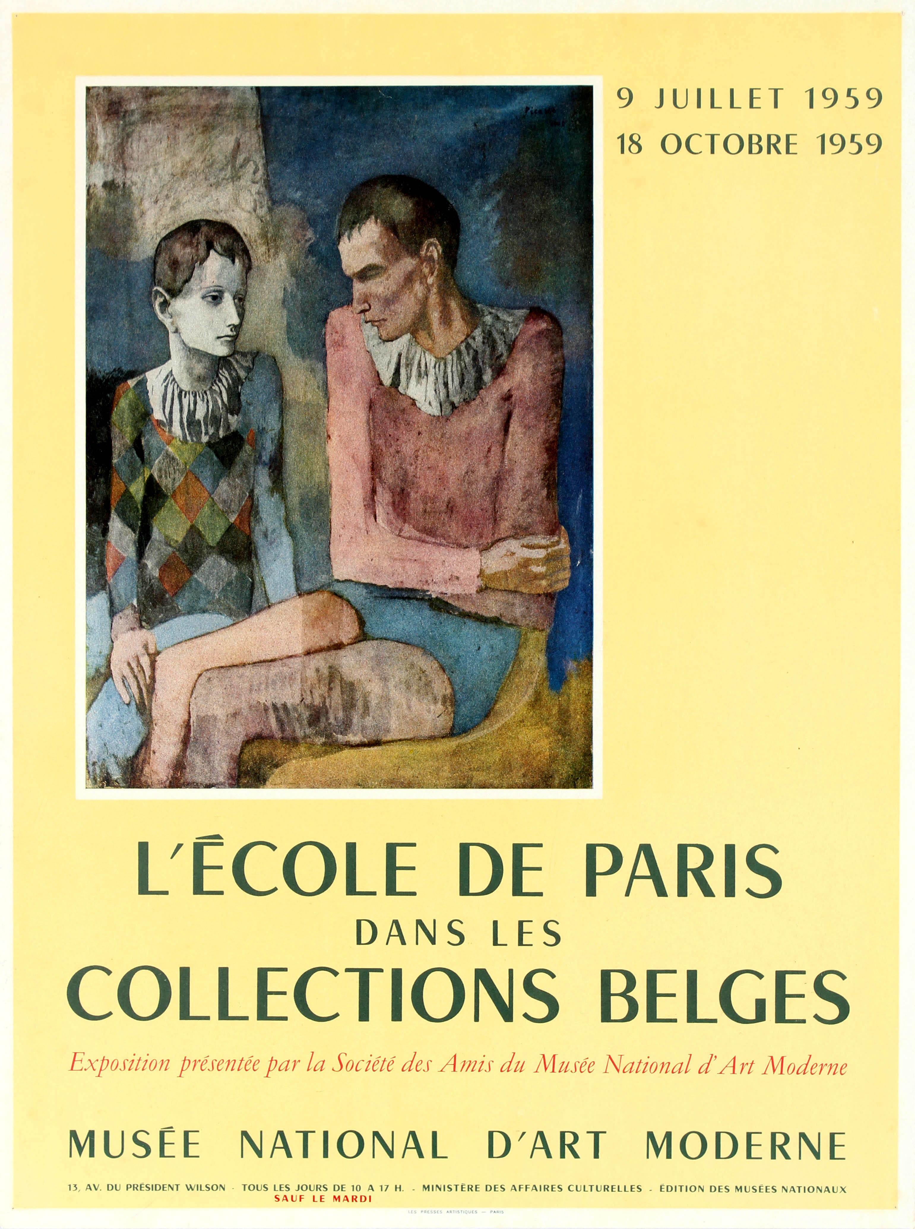 Advertising Poster Picasso Paris School Exhibition National Museum of Modern Art