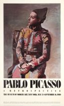Advertising Poster Pablo Picasso A Retrospective Seated Harlequin MOMA New York