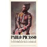 Advertising Poster Pablo Picasso A Retrospective Seated Harlequin MOMA New York