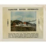 Propaganda Poster Yangtze River Gunboats China USA Navy Patrol
