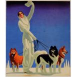 Advertising Poster Pullman Train Luxury Railway Winter Art Deco Husky Dogs