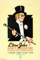 Advertising Poster Elton John Music Record Don't Shoot Me I'm Only The Piano Player