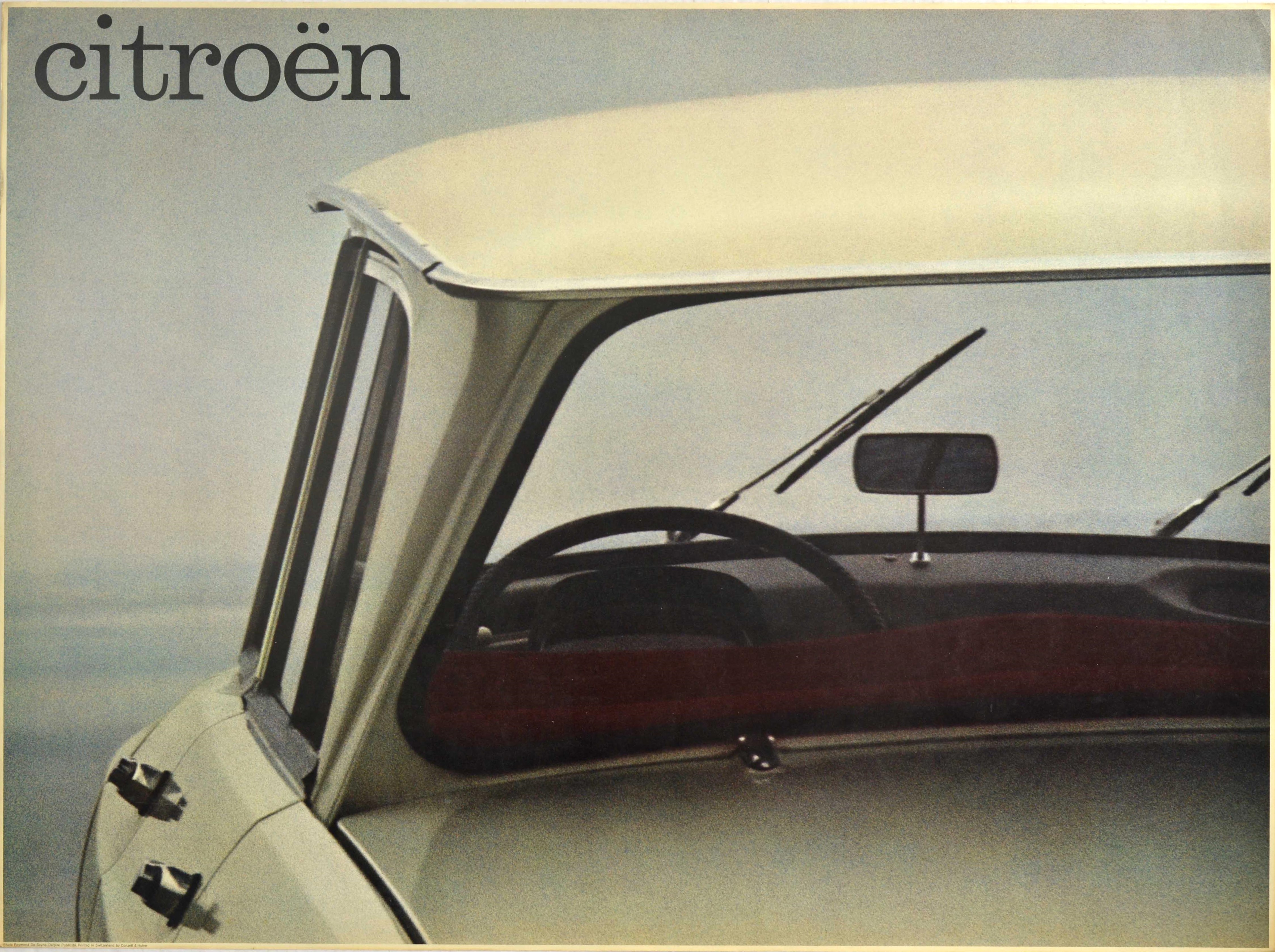 Advertising Poster Citroen Ami 6 Car 3CV Martin Andre