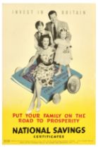 Advertising Poster National Savings Invest In Britain Family Prosperity