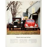 Advertising Poster Volkswagen Beetle Bug Ford A USA