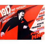 Propaganda Poster Lenin Peace Soviet October Socialist Revolution USSR