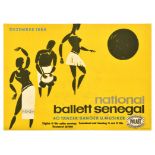 Advertising Poster National Ballet Senegal Africa Dance Song Music Midcentury Modern