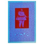 Advertising Poster Dazzler Psychedelic Woman Blue Red Martin Lemon
