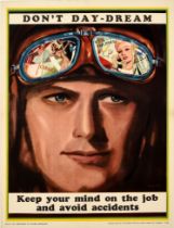 Propaganda Poster British Air Force Pilot Daydream Cabaret Safety