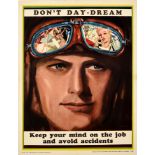 Propaganda Poster British Air Force Pilot Daydream Cabaret Safety