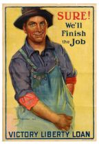 War Poster Victory Liberty Loan WWI Finish The Job Benecker