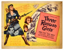 Movie Poster Three Russian Girls WWII Pro Soviet The Girl From Leningrad