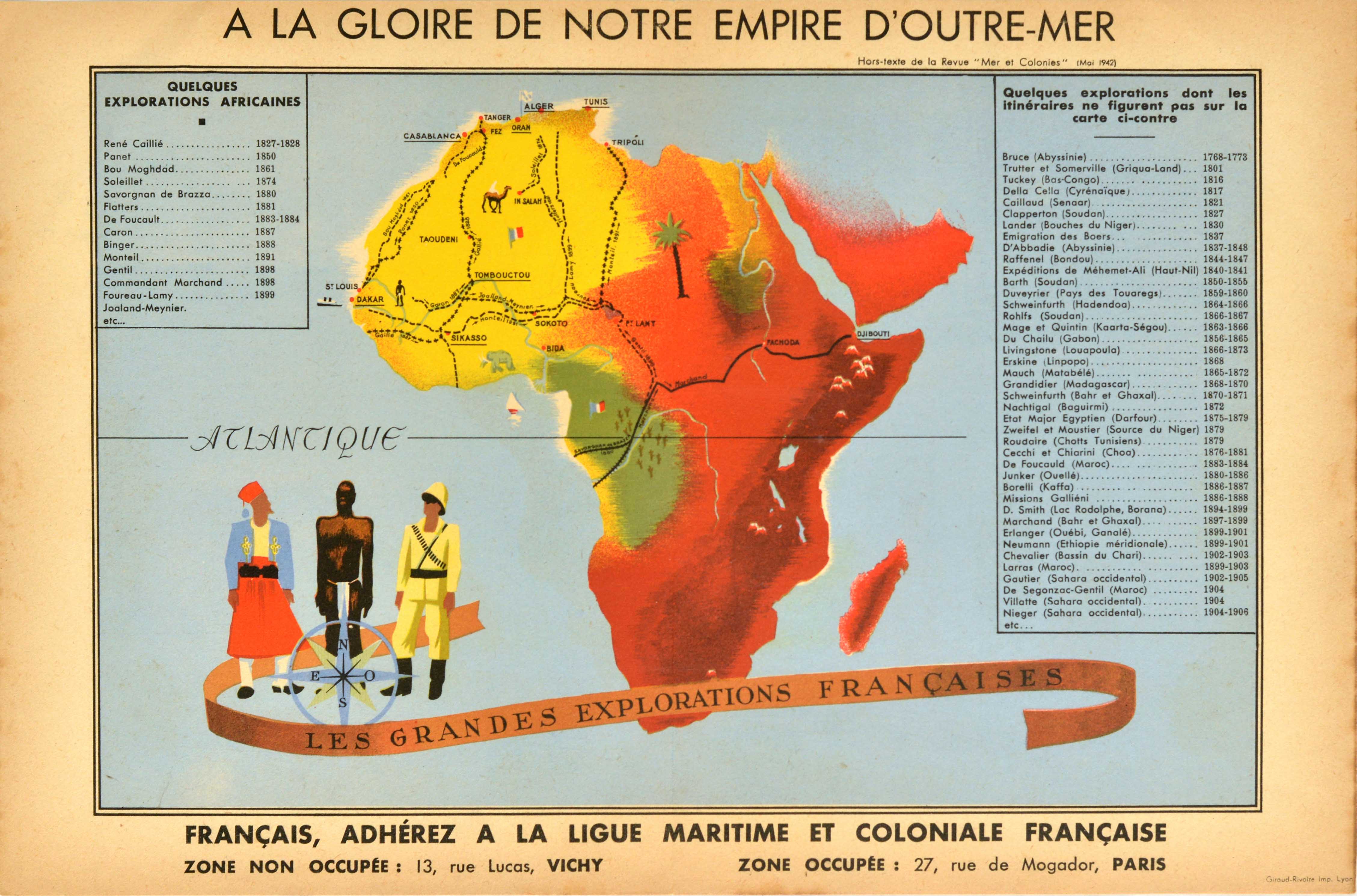 Propaganda Poster French Empire Africa Art Deco WWII