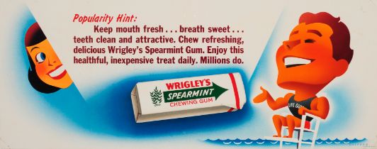 Advertising Poster Wrigleys Spearmint Chewing Gum Lifeguard