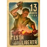 Propaganda Poster Italy Worker Freedom Day Celebration Capitalism Communism CCIL